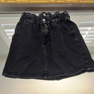 Pacsun XS Black Denim Skirt with Elastic Waistband